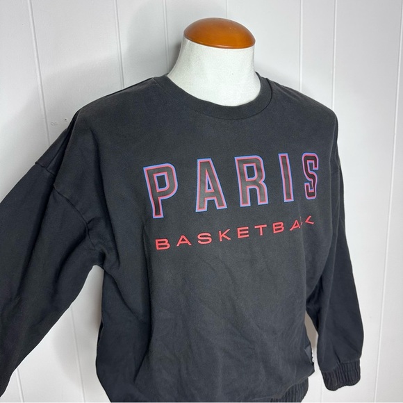 Adidas X Paris Basketball Black Logo Sweatshirt Sweater - Picture 4 of 9